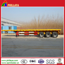 3 Axles German Suspension Flatbed Container Trailer